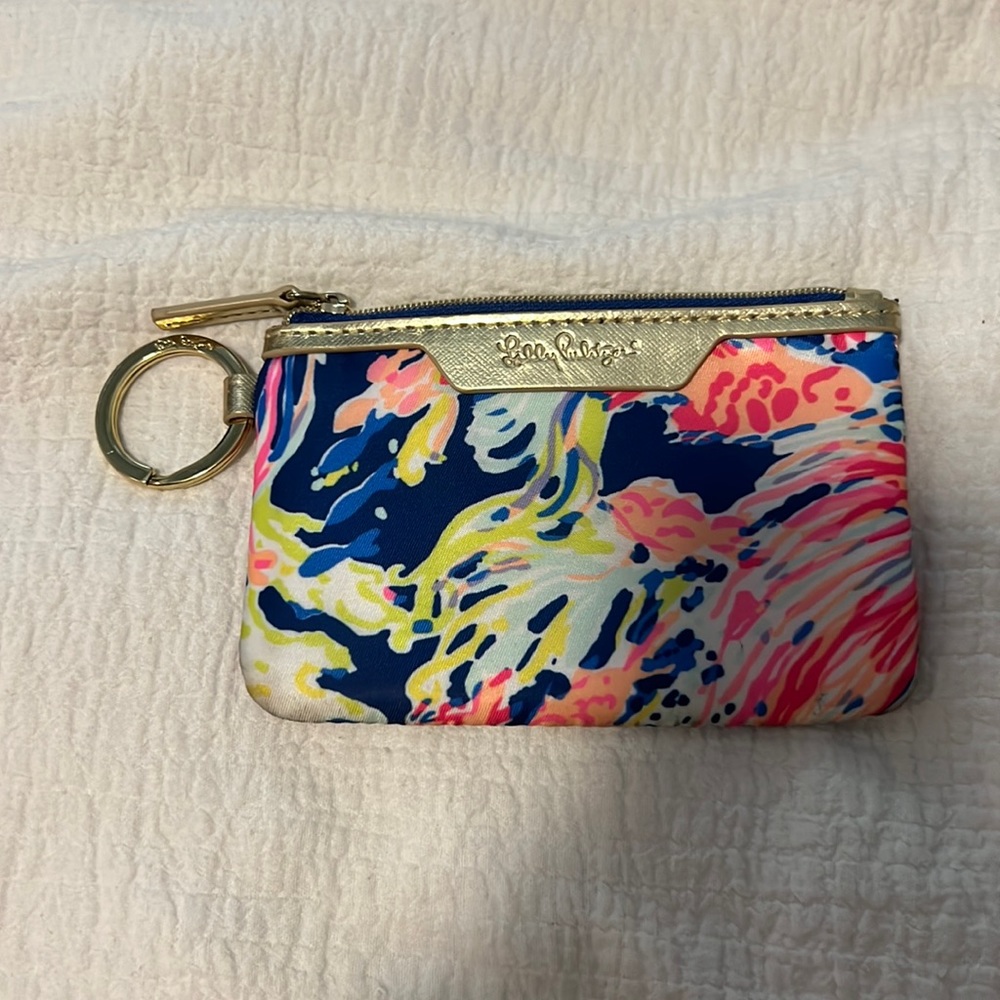 Lilly Pulitzer coin wallet with keychain